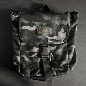PINK green camo mini backpack